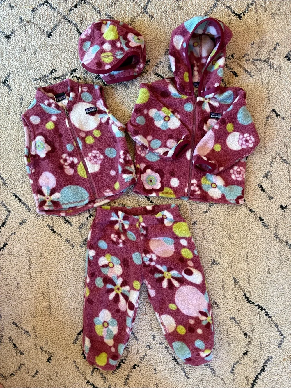 Patagonia vintage micro D fleece set (18/24m)